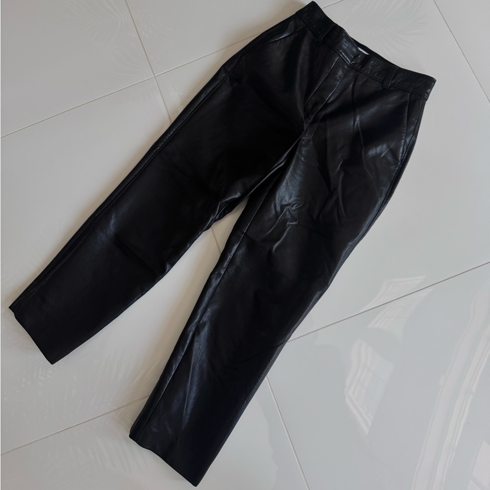 ARITZIA BABTON ANKLE FAUX LEATHER PANTS